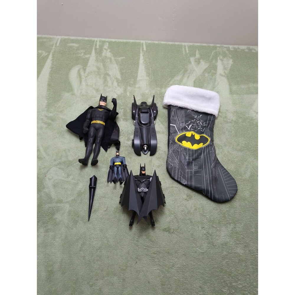 Lot 0f 5 Toys & Sock  Batmobile Tactical Batman Toy Car DC Mix items all Batman